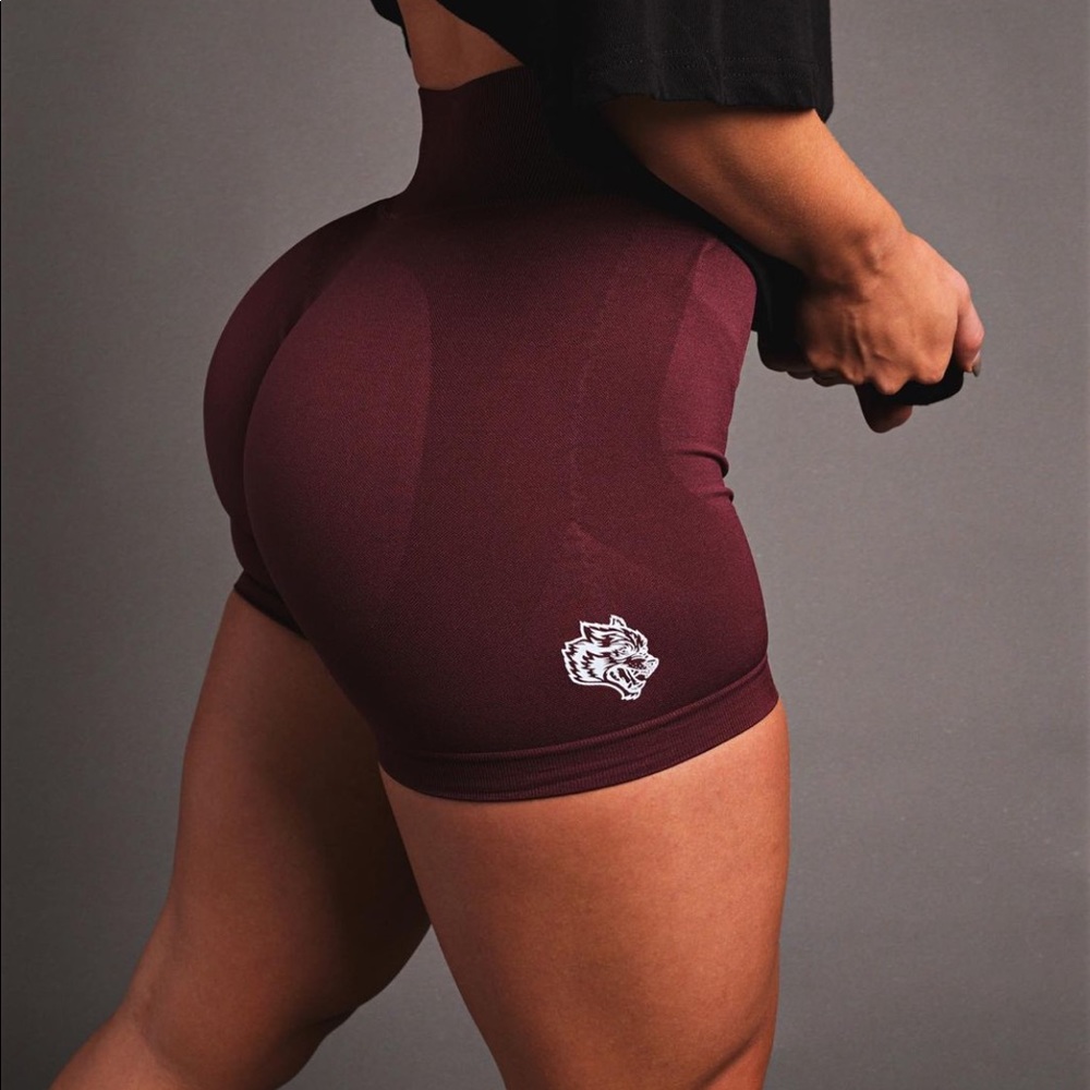 Maroon Seamless Shorts